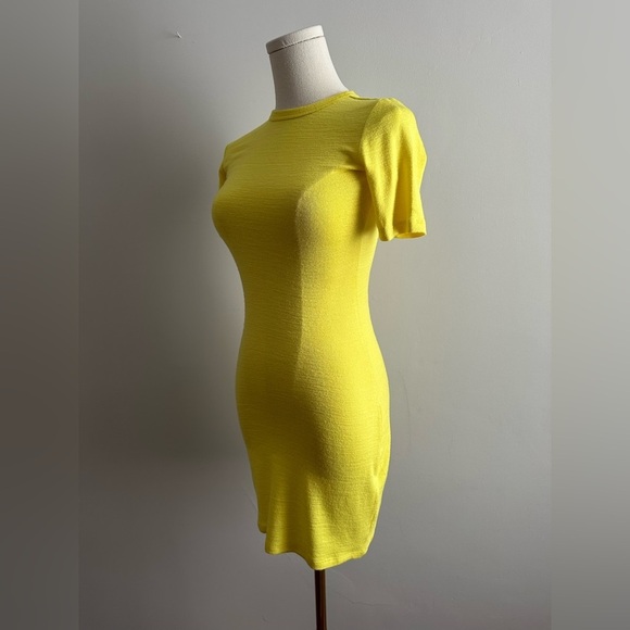 Aritzia Wilfred Free Mara Dress Highlighter Yellow Size XXS Mini Dress - Picture 12 of 13